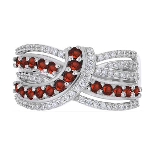 BUY REAL GARNET GEMSTONE CLASSIC RING IN 925 SILVER 